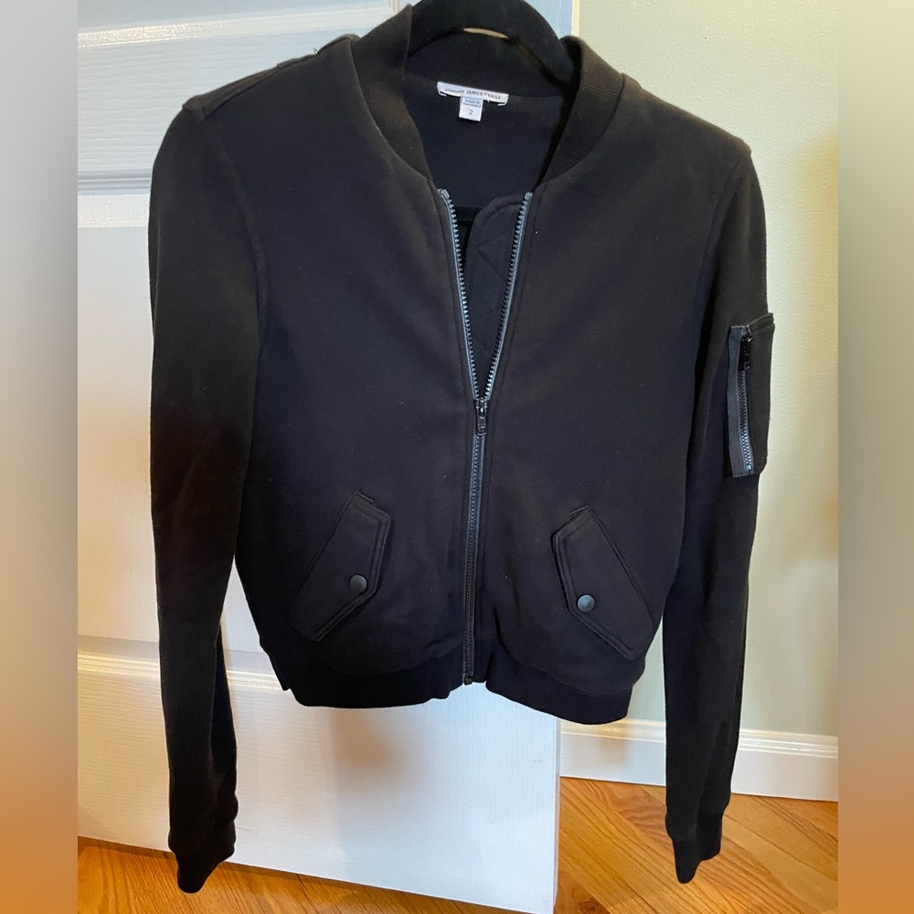 JAMES PERSE Black Bomber Jacket Size 2/M